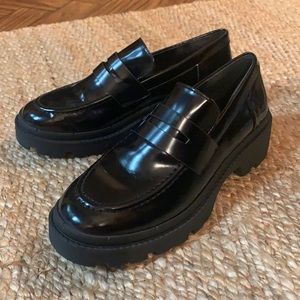 Zara platform loafers